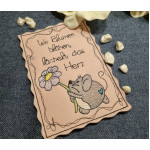 Stickdatei - ITH Postkarte Maus Freundschaft